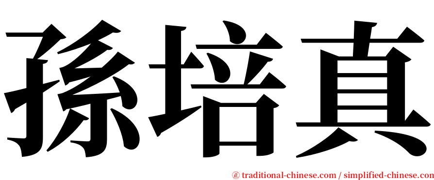孫培真 serif font