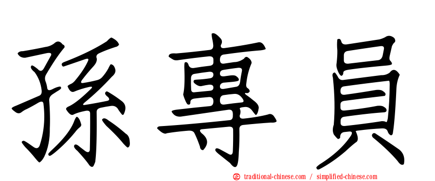 孫專員