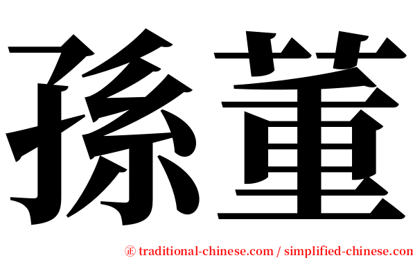 孫董 serif font