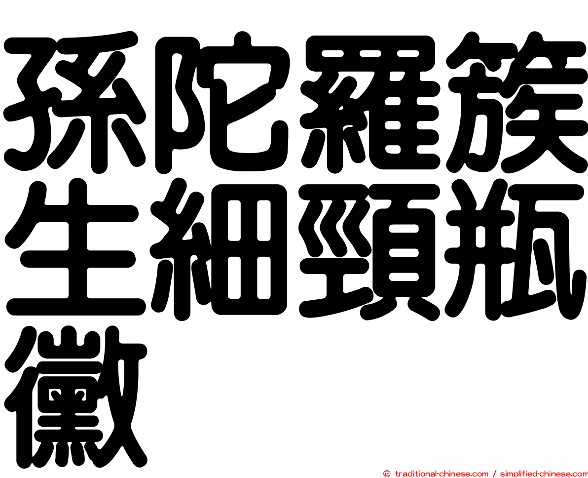 孫陀羅簇生細頸瓶黴