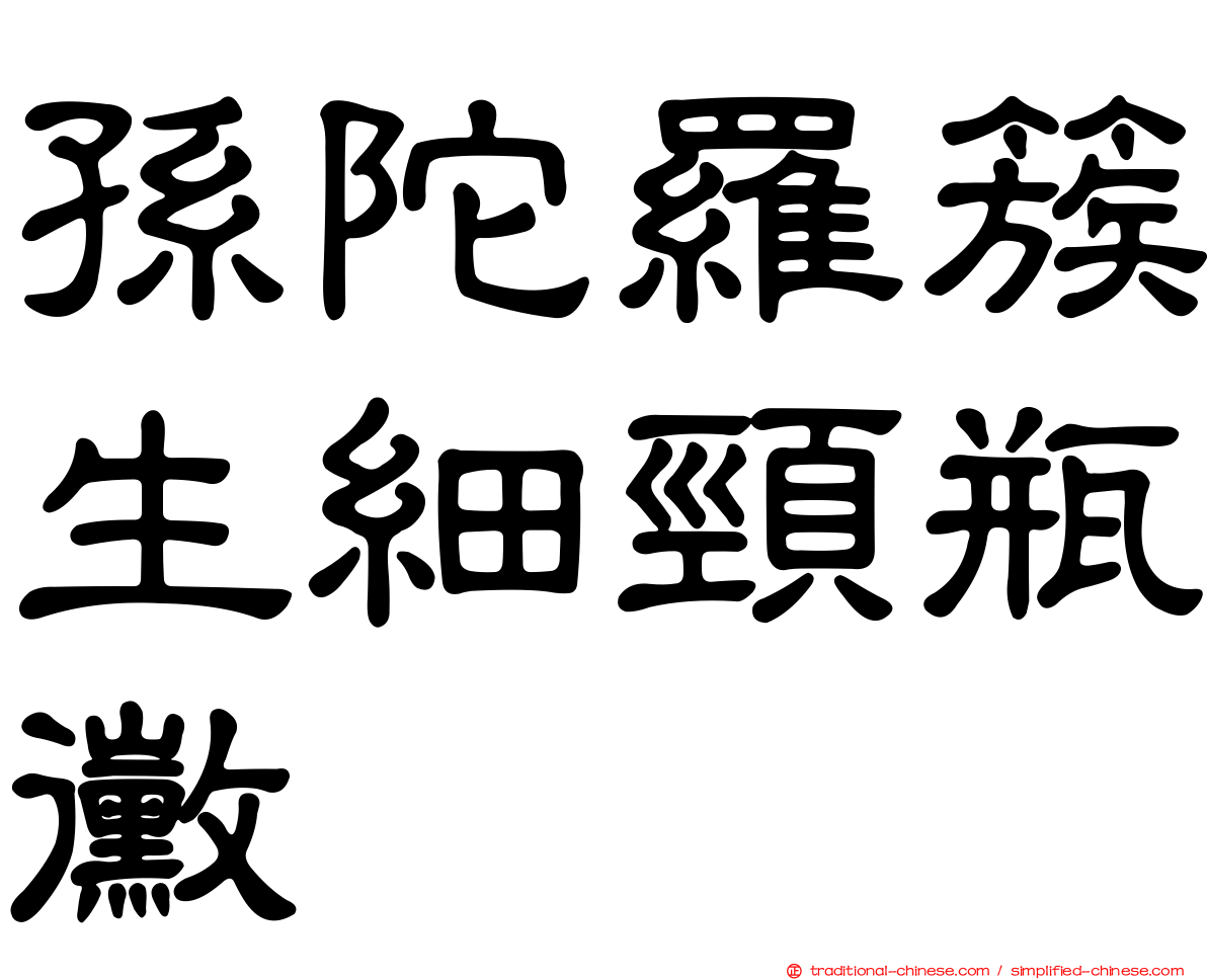 孫陀羅簇生細頸瓶黴