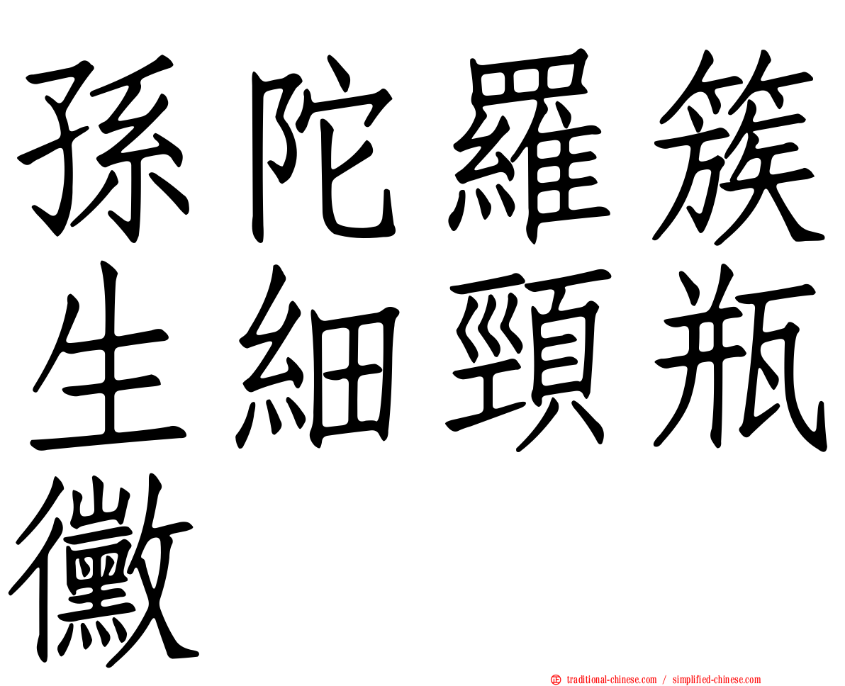 孫陀羅簇生細頸瓶黴
