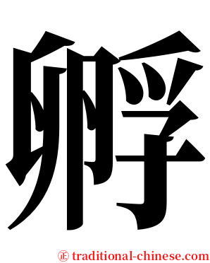 孵 serif font