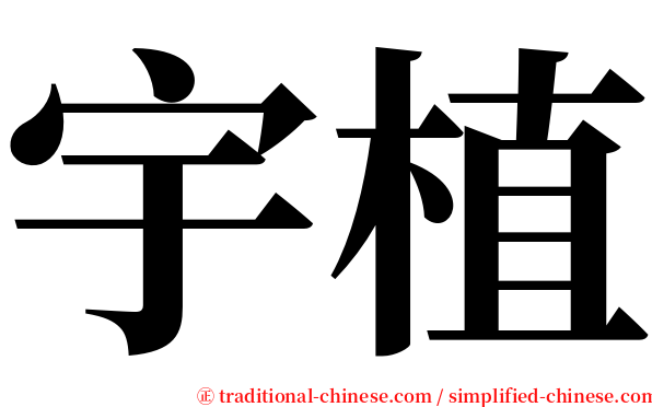 宇植 serif font