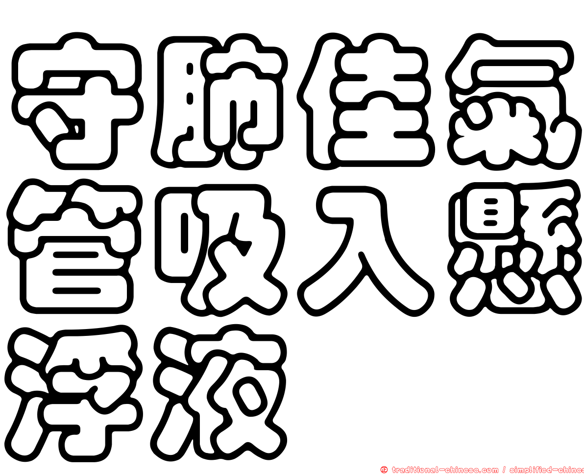 守肺佳氣管吸入懸浮液