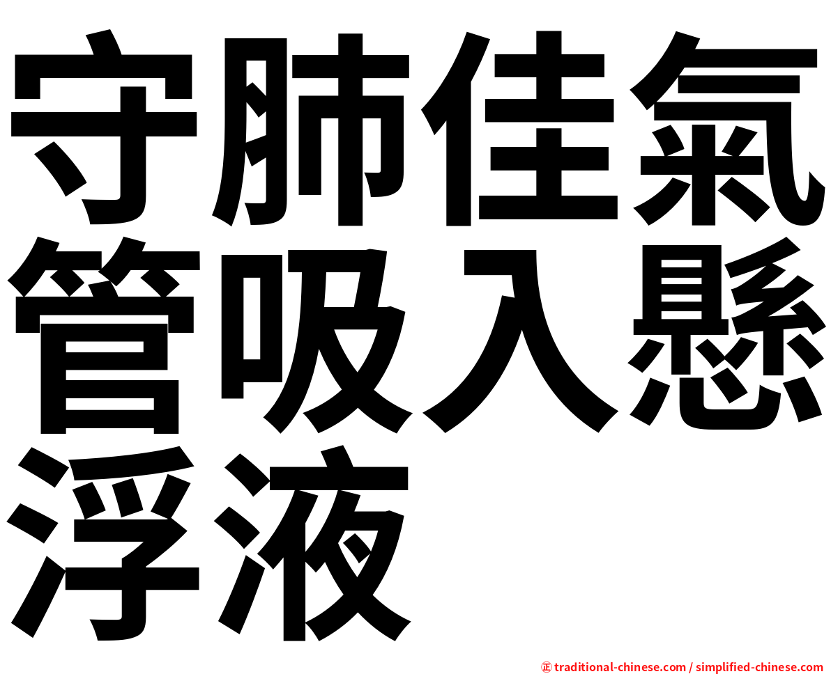 守肺佳氣管吸入懸浮液