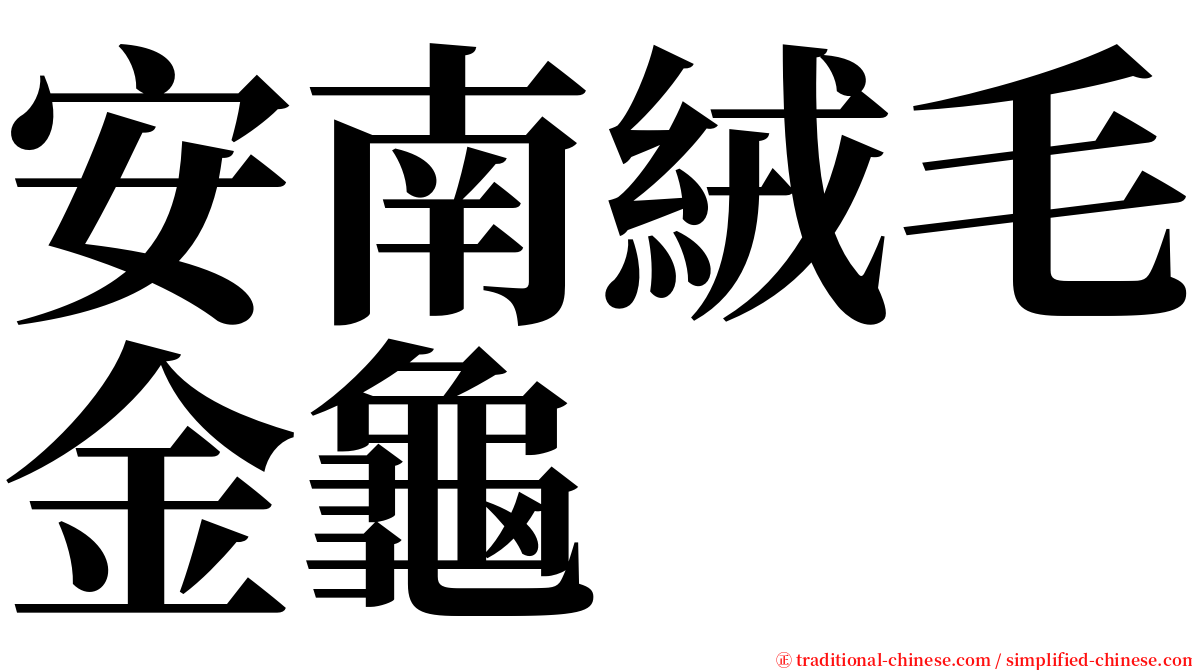 安南絨毛金龜 serif font