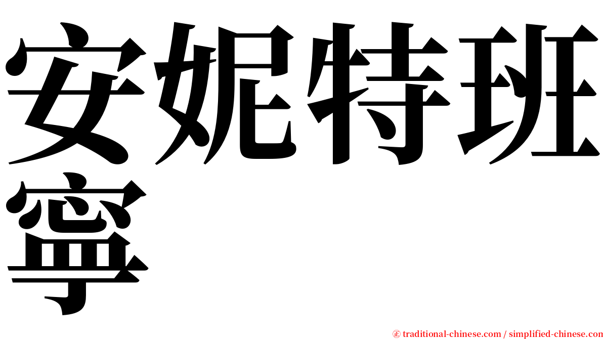 安妮特班寧 serif font