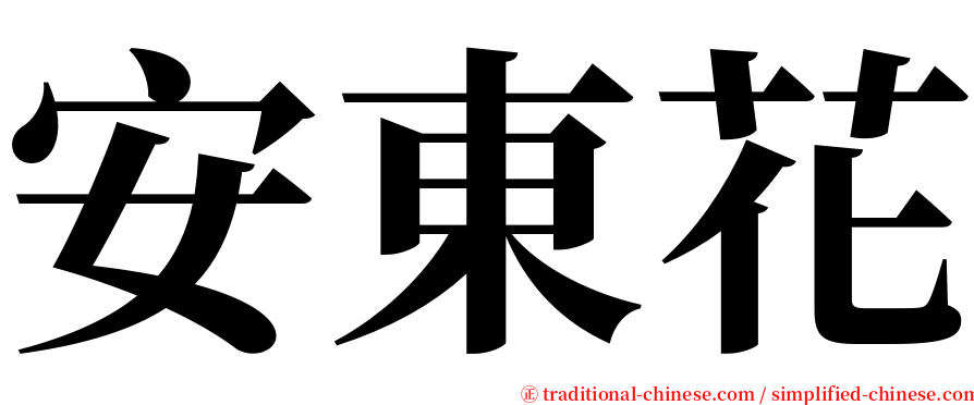 安東花 serif font