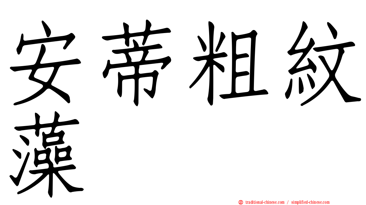 安蒂粗紋藻