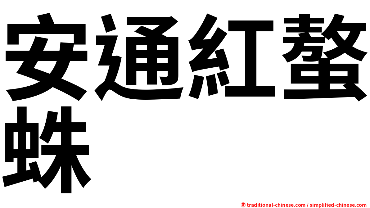 安通紅螯蛛