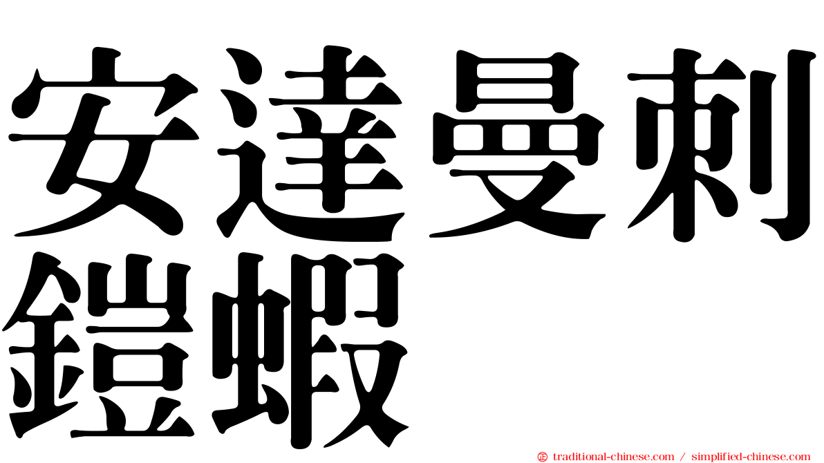 安達曼刺鎧蝦