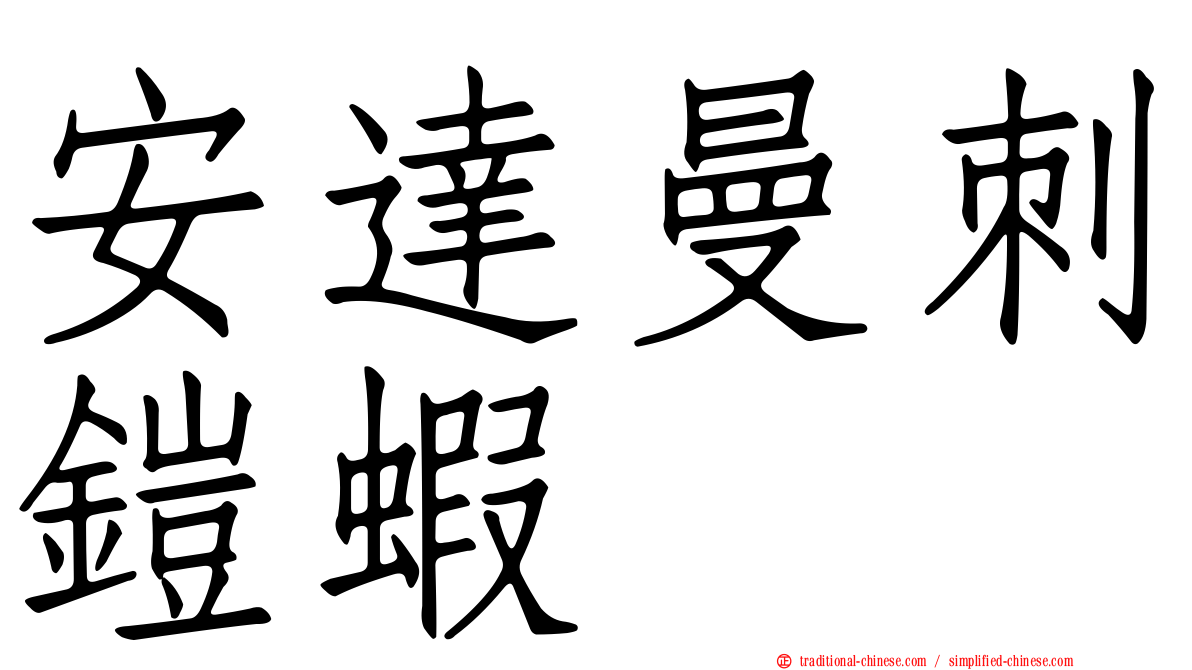 安達曼刺鎧蝦