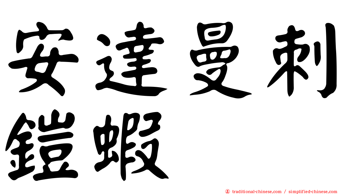 安達曼刺鎧蝦