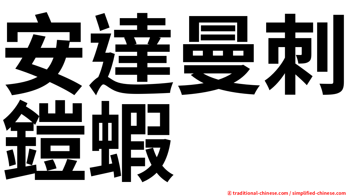 安達曼刺鎧蝦