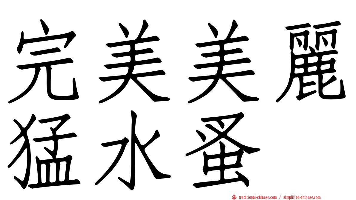 完美美麗猛水蚤