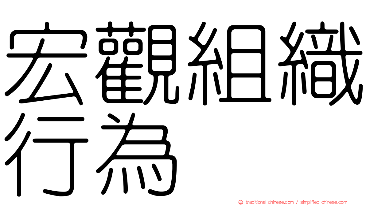 宏觀組織行為