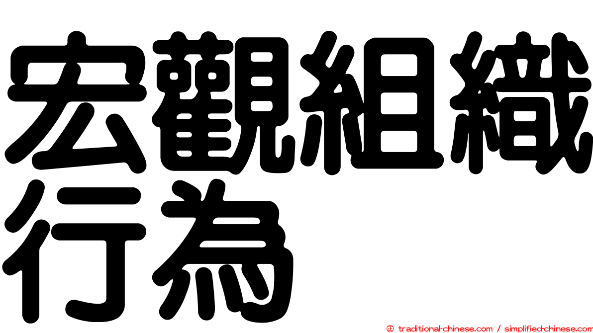 宏觀組織行為