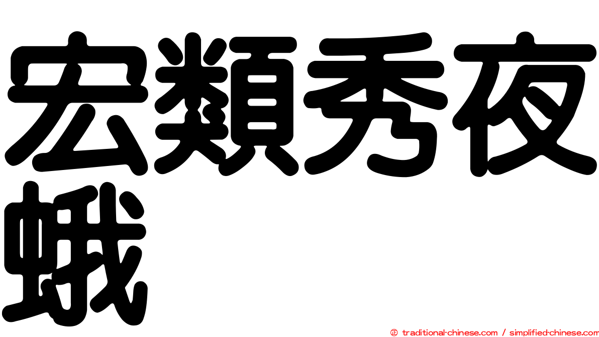 宏類秀夜蛾
