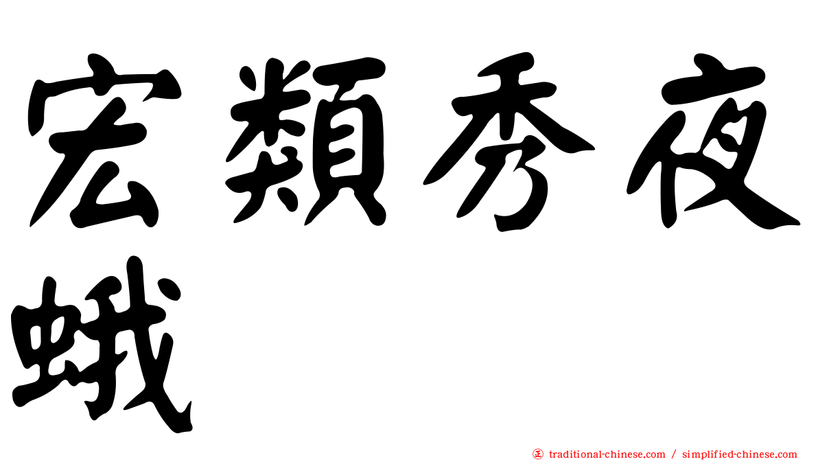 宏類秀夜蛾