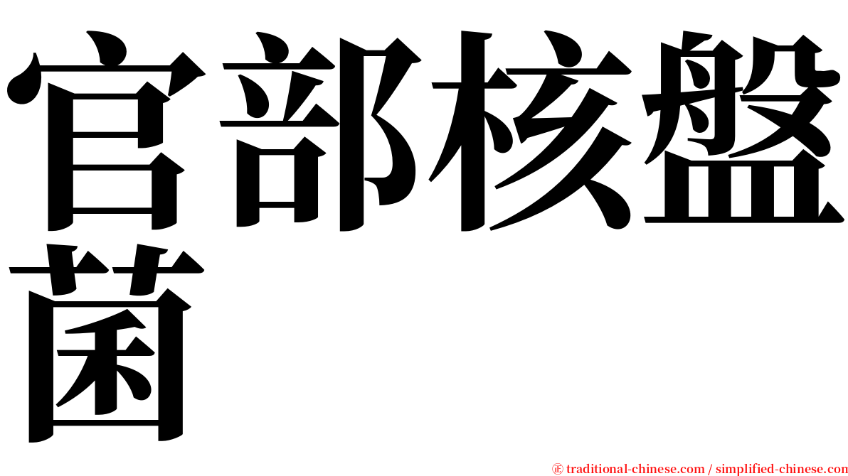 官部核盤菌 serif font