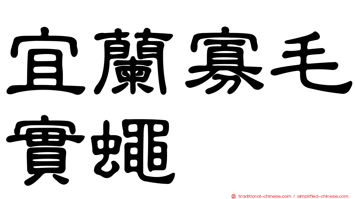 宜蘭寡毛實蠅