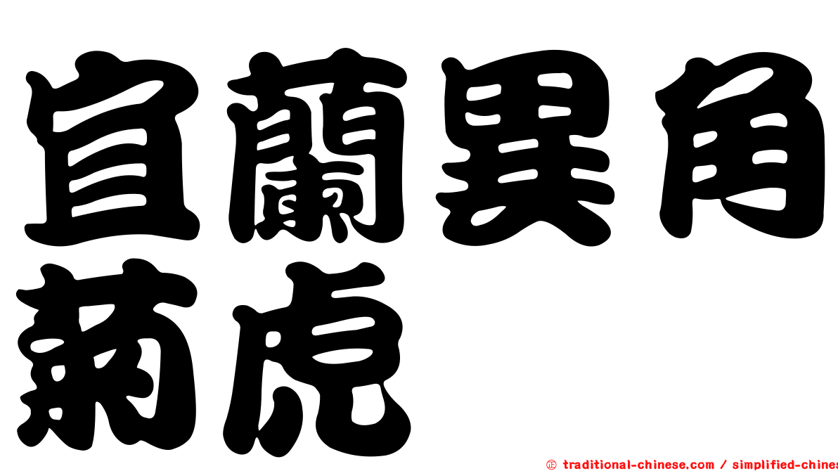 宜蘭異角菊虎