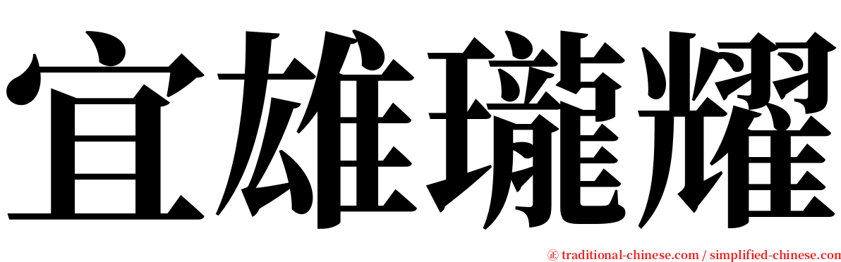 宜雄瓏耀 serif font