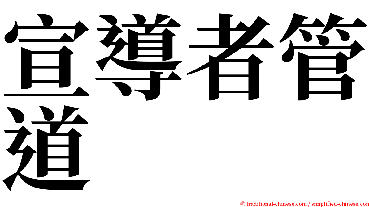 宣導者管道 serif font