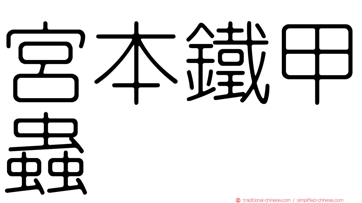 宮本鐵甲蟲