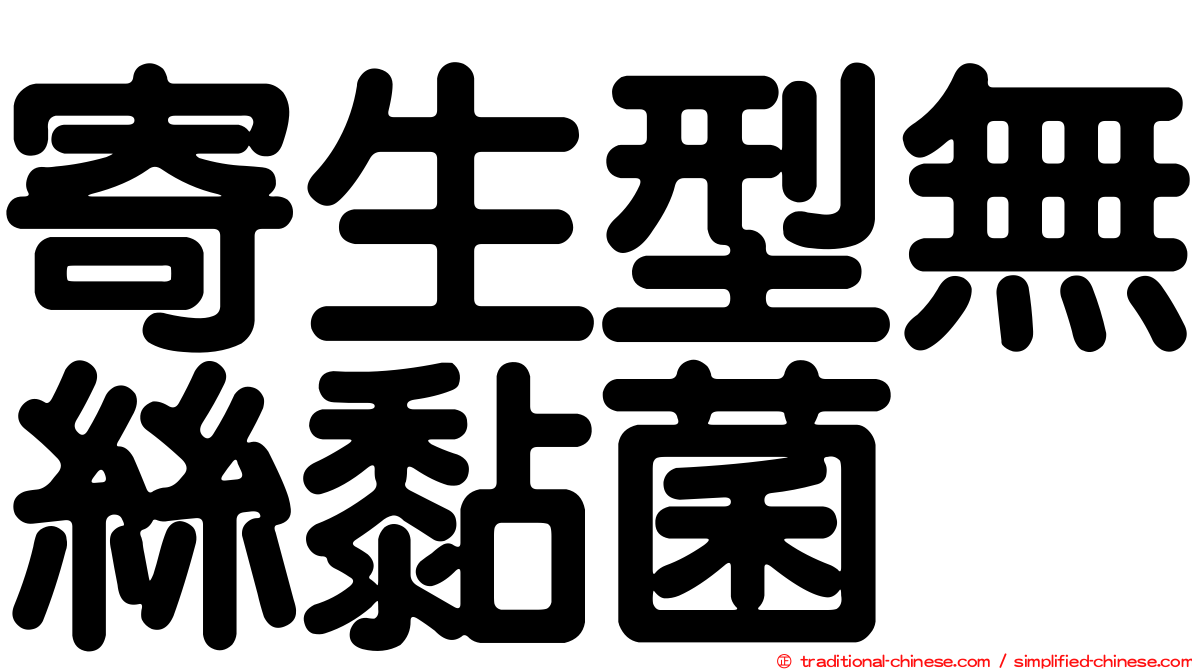 寄生型無絲黏菌