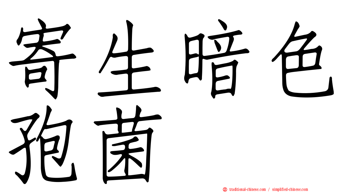 寄生暗色孢菌