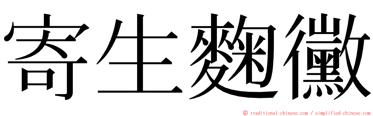 寄生麴黴 ming font