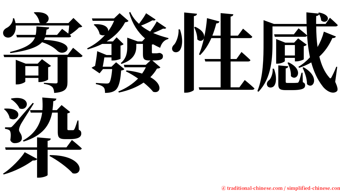 寄發性感染 serif font