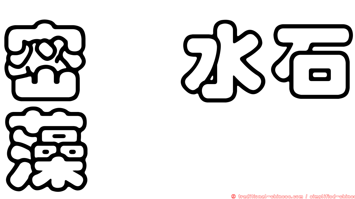密孢水石藻