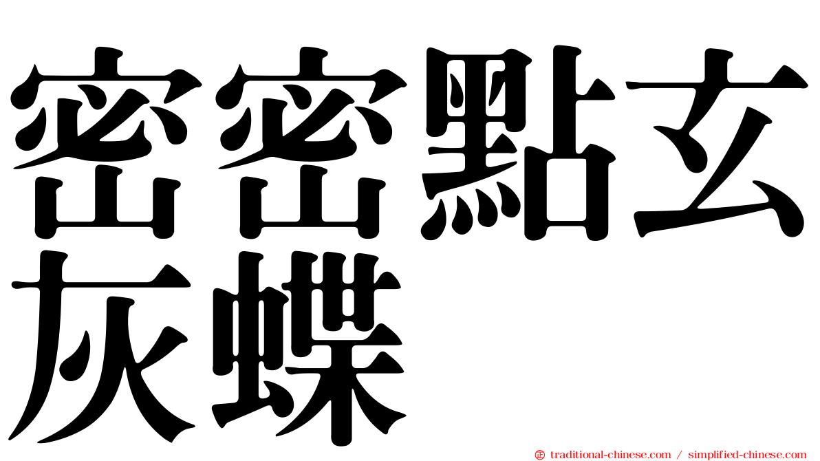 密密點玄灰蝶