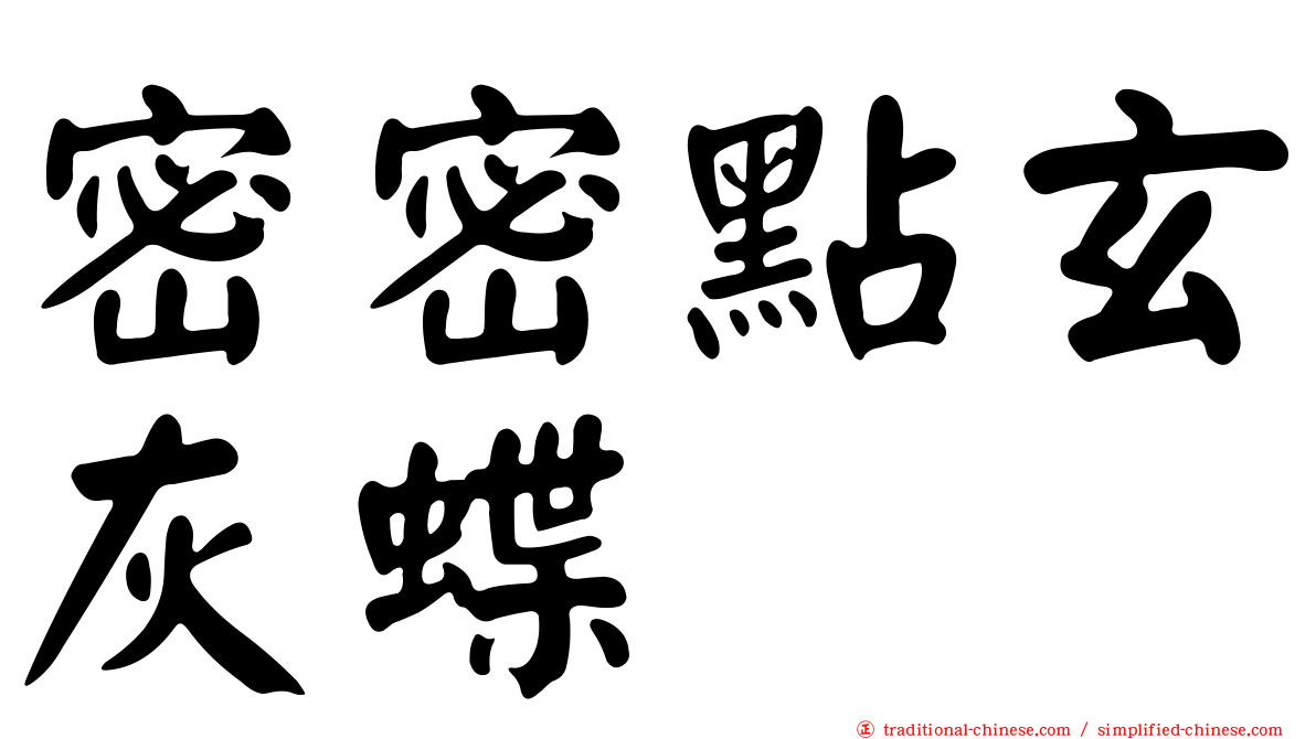 密密點玄灰蝶