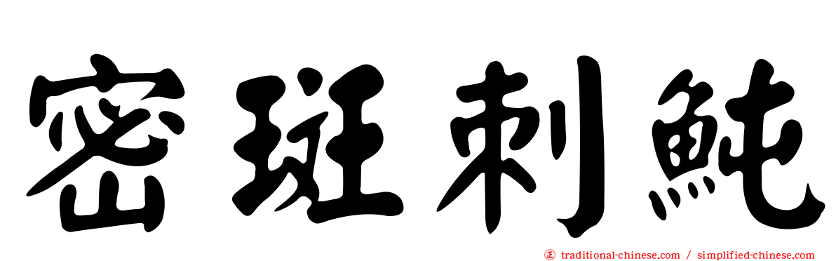 密斑刺魨