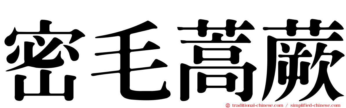 密毛蒿蕨