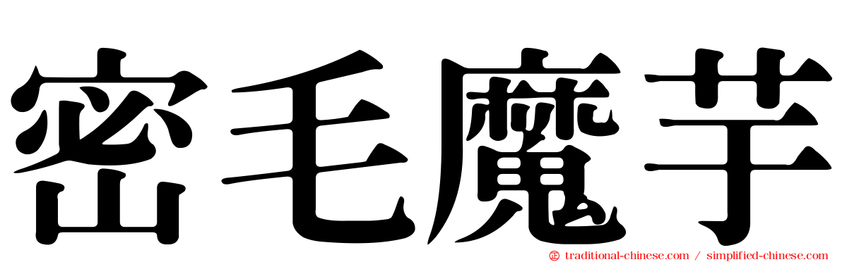 密毛魔芋