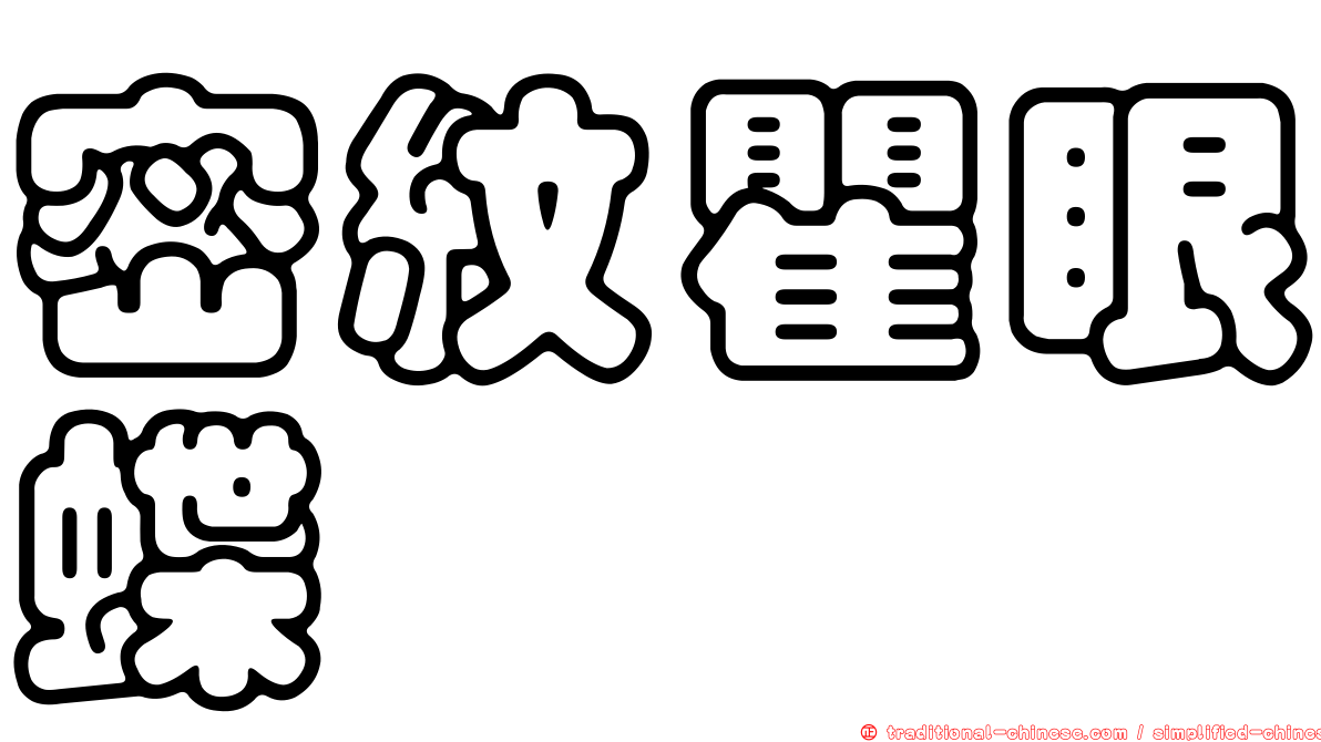 密紋瞿眼蝶