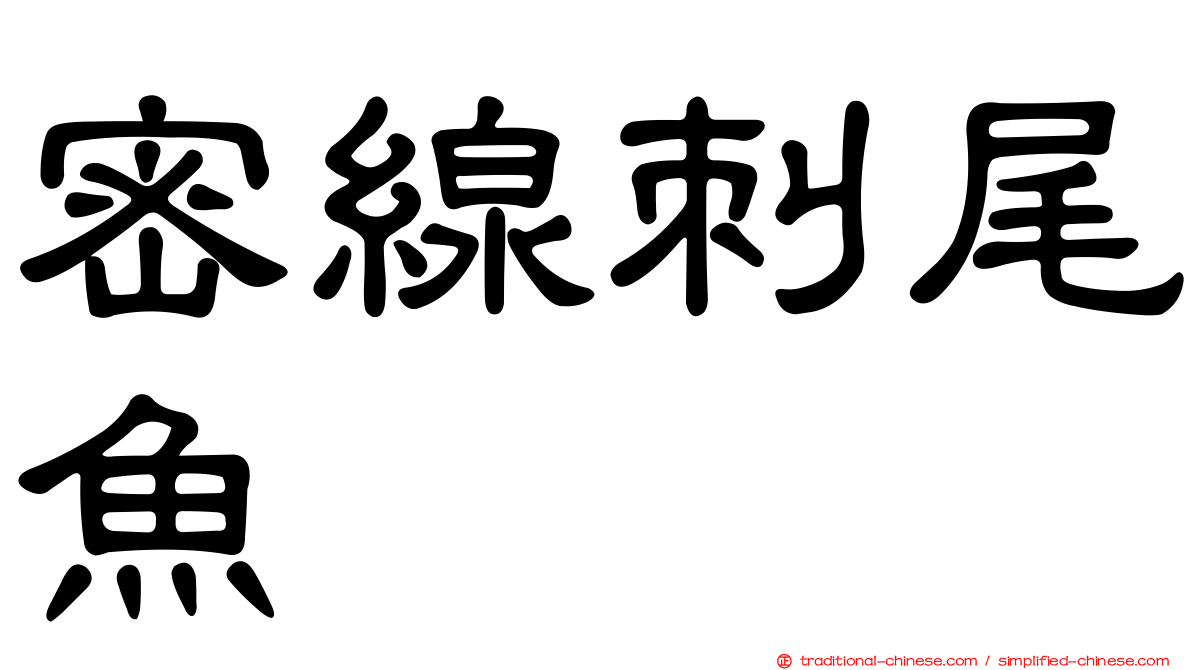 密線刺尾魚