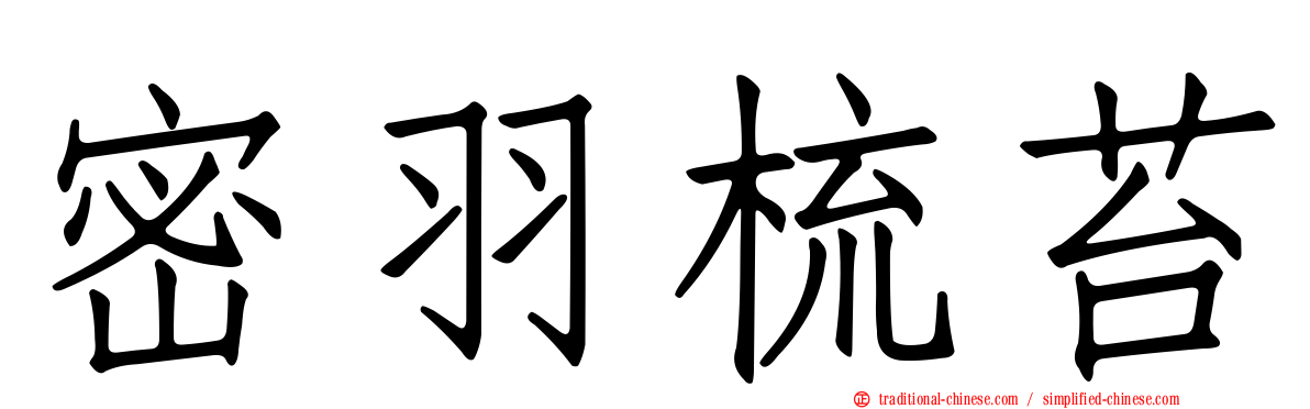 密羽梳苔