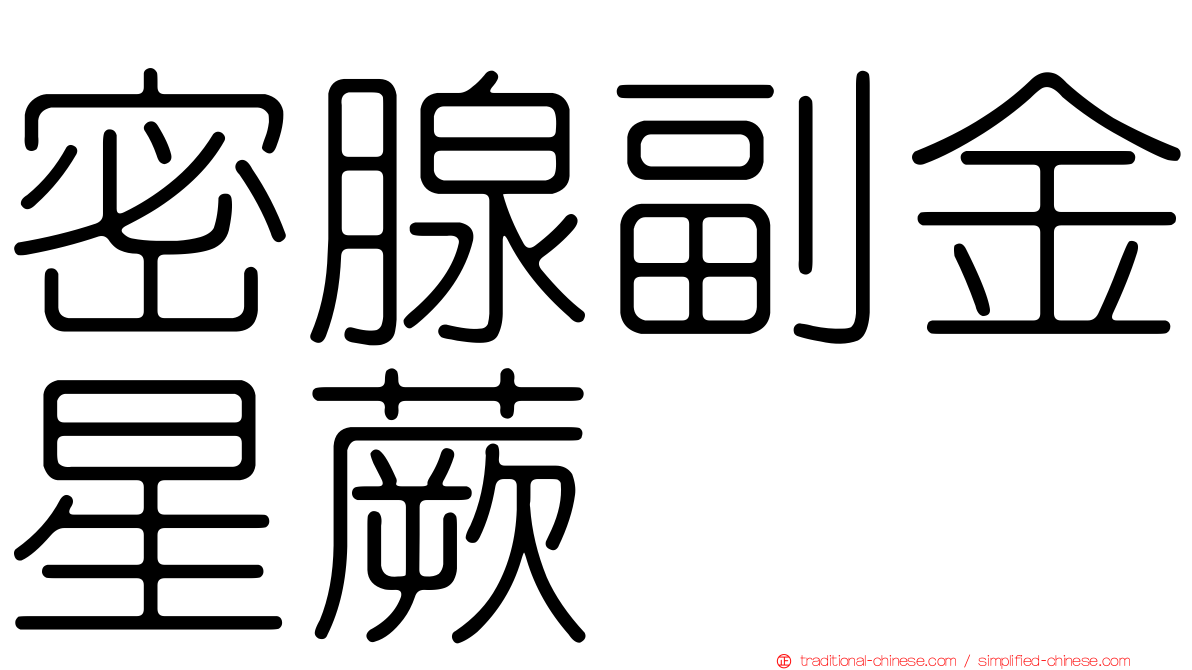 密腺副金星蕨
