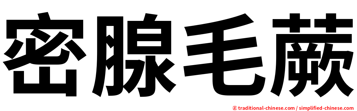 密腺毛蕨