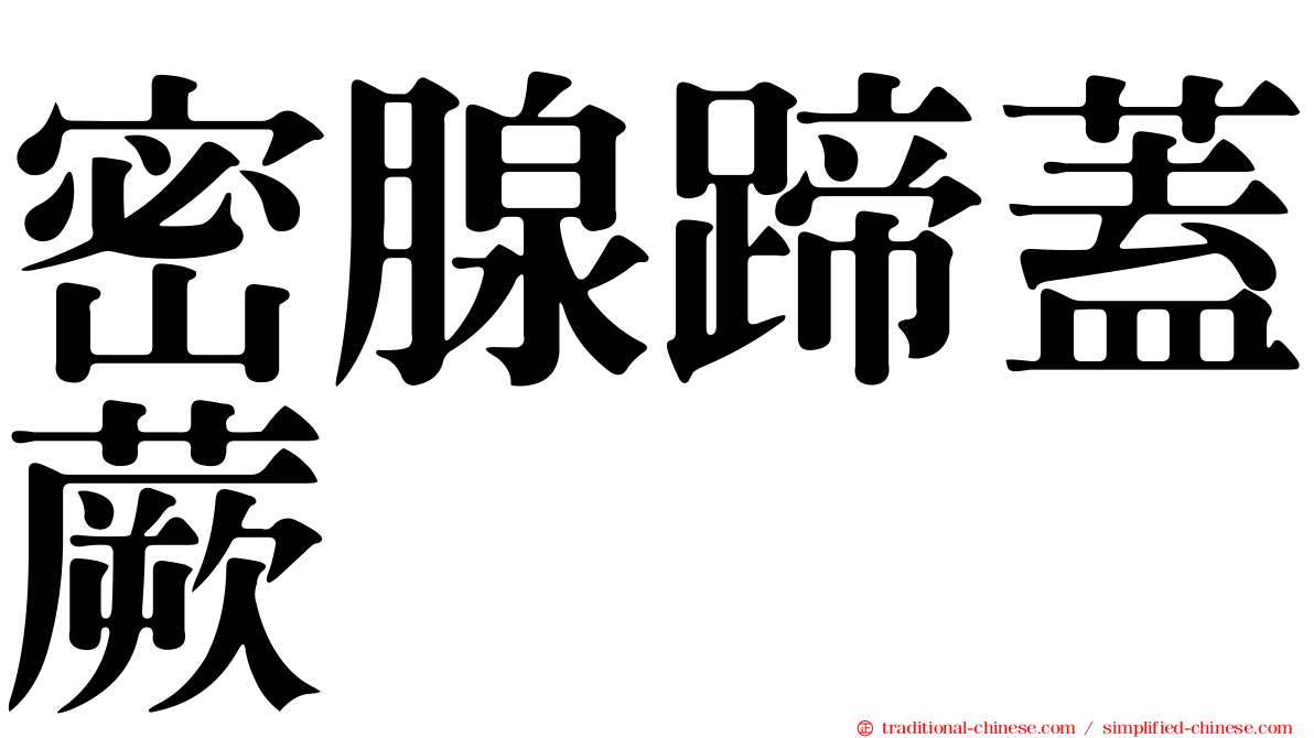 密腺蹄蓋蕨