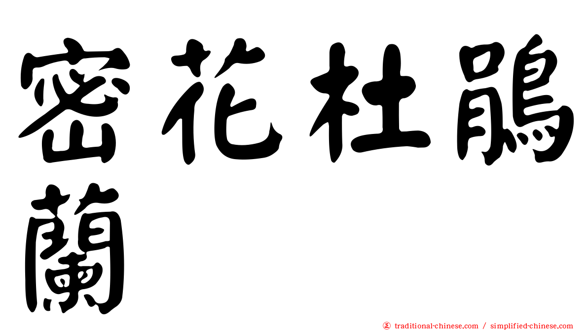密花杜鵑蘭