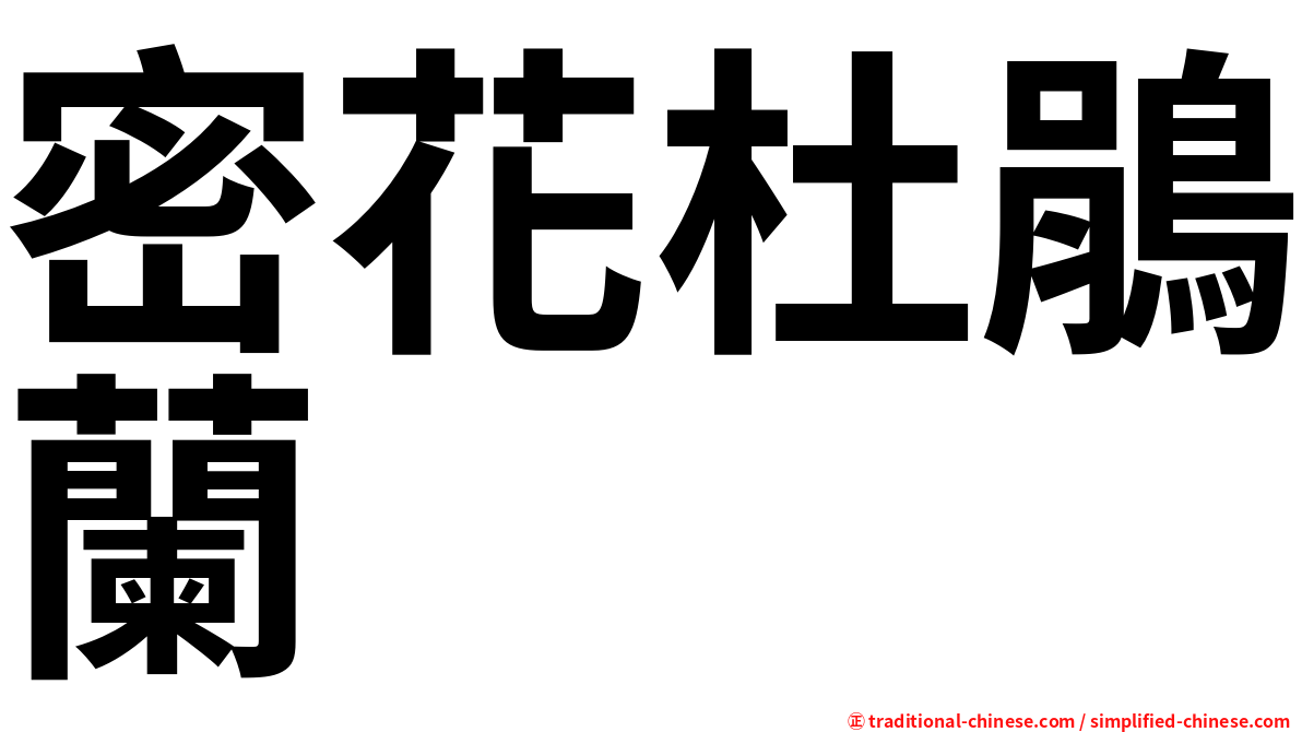 密花杜鵑蘭