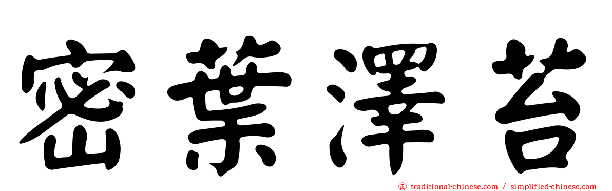 密葉澤苔