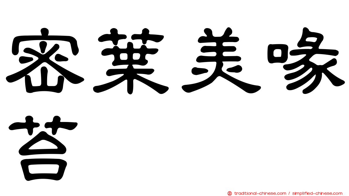 密葉美喙苔